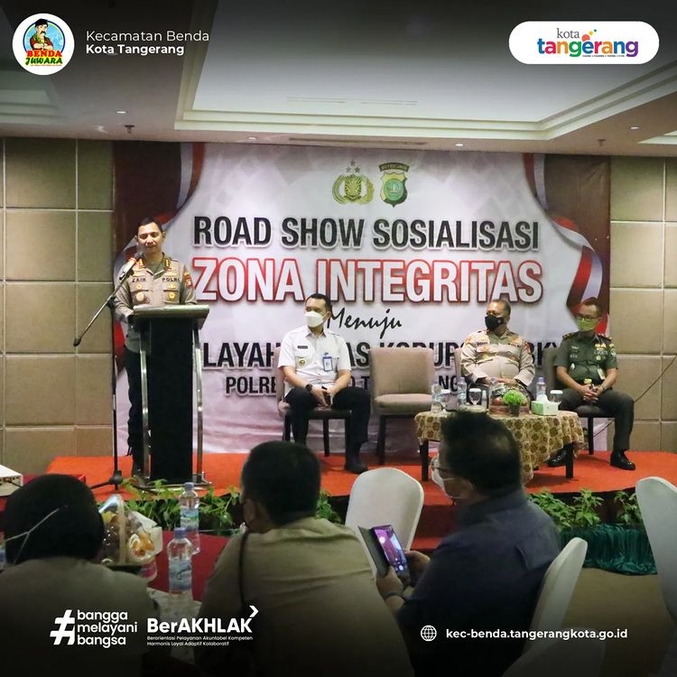Road Show Sosialisasi Zona Integritas menuju Wilayah Bebas dari Korupsi (WBK) oleh Polres Metro Tangerang Kota.