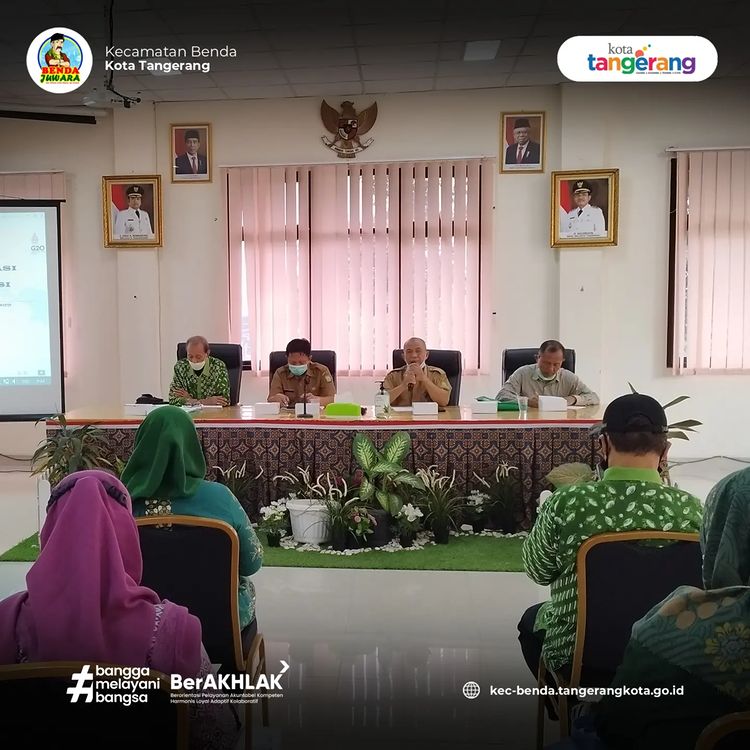 Kepala Seksi Tata Pemerintahan Kecamatan Benda mendampingi unsur FKTS Kota Tangerang dan Kepala Puskesmas Jurumudi Baru dalam kegiatan verifikasi Kabupaten/Kota Sehat (KKS) sekaligus sosialisasi stunting dari tatanan kehidupan masyarakat sehat mandiri ole