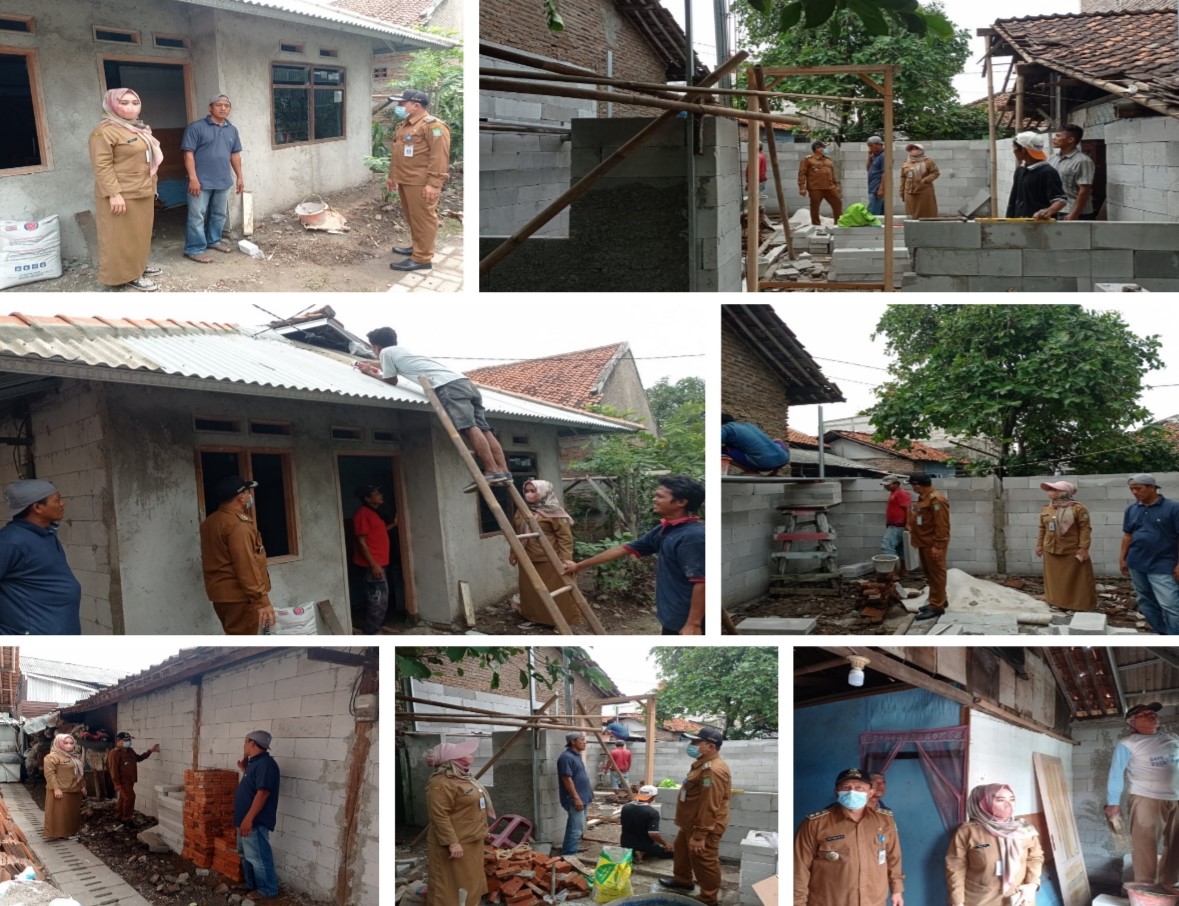 Monitoring pekerjaan Bedah Rumah di RT 001/10